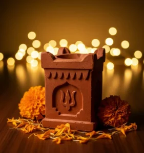 Terracotta diya