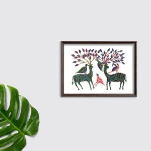 Buy authentic Bhil art deer paintings from Adivasi Trove