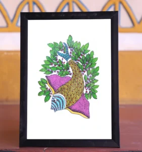 Buy fish gond art painting | Adivasi Trove