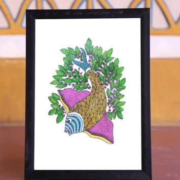 Buy fish gond art painting | Adivasi Trove