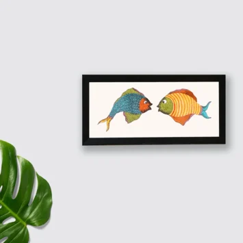 Buy Fish Tribal Art Painting | Indian Folk Art | Adivasi Trove