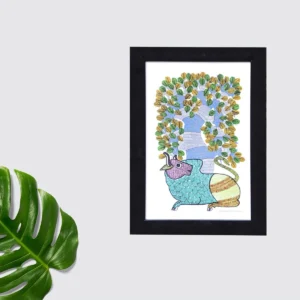 Buy Cow Gond Tribal Artwork | Adivasi Trove