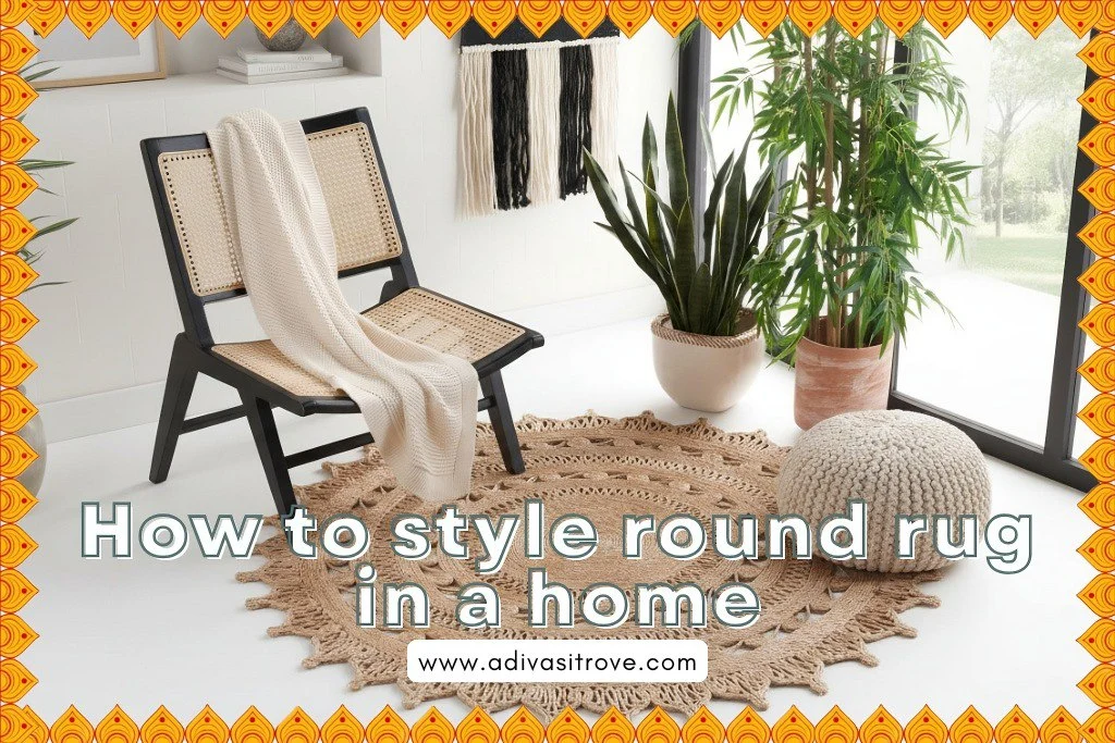 Learn how to style round rugs in different corners
